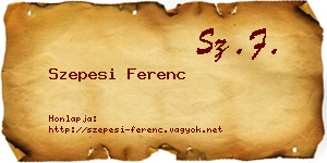 Szepesi Ferenc névjegykártya