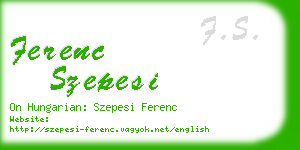ferenc szepesi business card